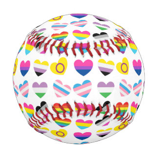 Pelota De Béisbol Orgullo Corazones Béisbol