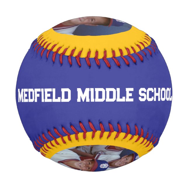 Pelota De Béisbol Orgulloso de jugar - Equipo de béisbol Keepsake (Reverso)