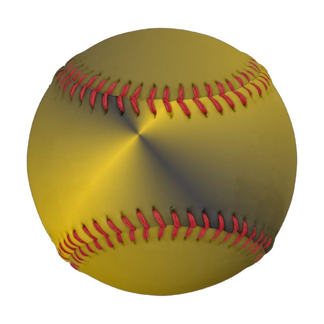 Pelota De Béisbol Oro negro y vibrante (Reverso)