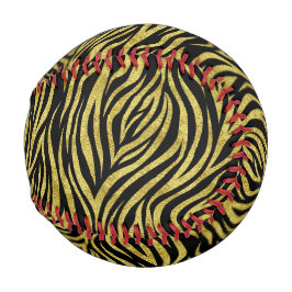 Pelota De Béisbol Oro Zebra Strips Baseball