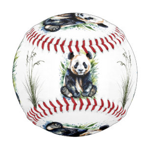 Pelota De Béisbol Osos pandas acuarela