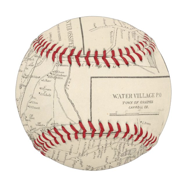 Pelota De Béisbol Ossipee, Carroll Co (Anverso)