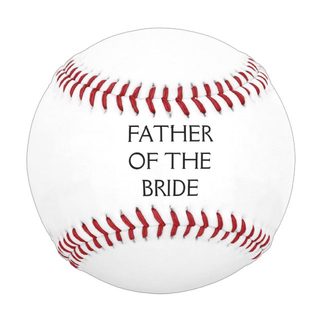 Pelota De Béisbol Padre de los Bodas de la novia Día del Padre (Anverso)