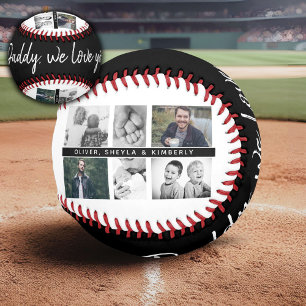 Pelota De Béisbol Padre negro con hijos y padre de familia Foto