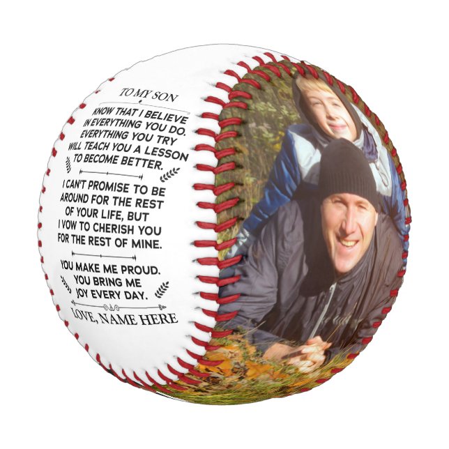 Pelota De Béisbol Palabras inspiradoras para mi hijo con Personaliza (Angular)