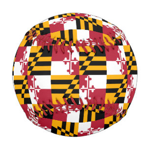 Pelota De Béisbol Pantalla de colores de bandera del estado de Maryl