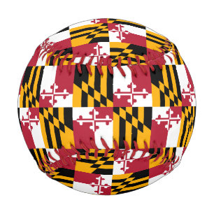 Pelota De Béisbol Pantalla de colores de bandera del estado de Maryl