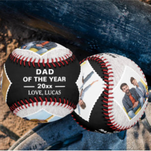 Pelota De Béisbol Papá Del Año 2024 Con 4 Fotos Personalizadas
