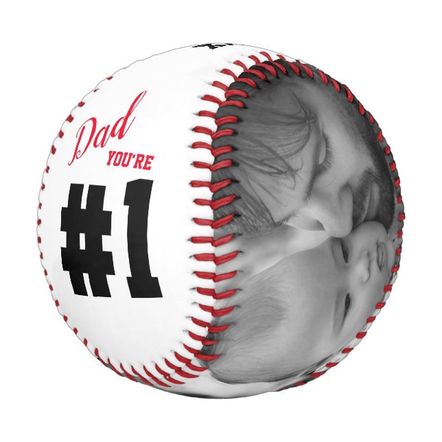 Pelota De Béisbol Papá, el día del padre, eres la foto del Personali (Angular)