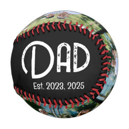 Pelota De Béisbol Papá Establecido Texto Grunge Negro 3 Foto
