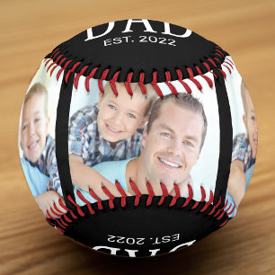 Pelota De Béisbol Papa Estableció 3 Foto Negra 