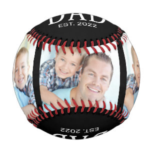 Pelota De Béisbol Papa Estableció 3 Foto Negra