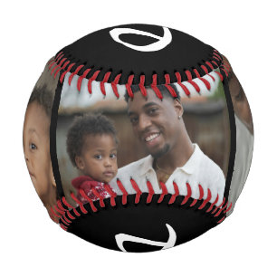 Pelota De Béisbol Papá Estableció Negro Negrita 3 Foto