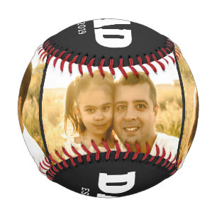 Pelota De Béisbol Papá Estableció Negro Negrita 3 Foto