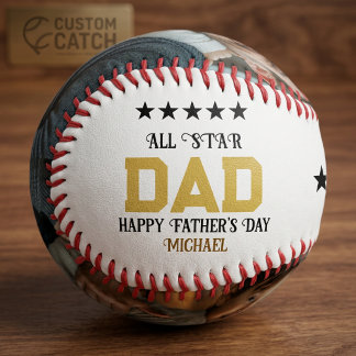 Pelota De Béisbol Papá Estrella Todo Foto Béisbol Día del Padre pers