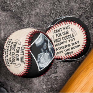 Pelota De Béisbol Papá, no puedo esperar a nuestra primera abrazada