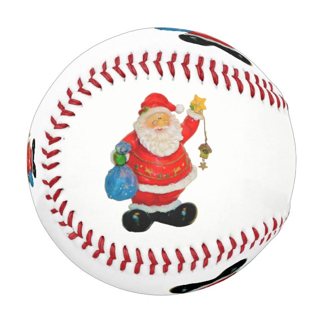 Pelota De Béisbol Papá Noel lindo Papá Noel Navidad Kris Kringle (Anverso izquierdo)