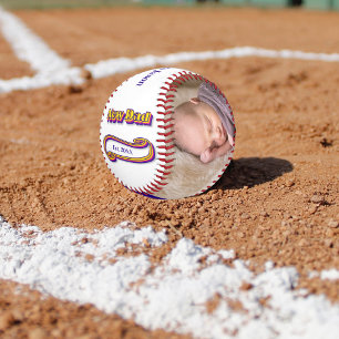 Pelota De Béisbol Papá nuevo en los colores del pop retro