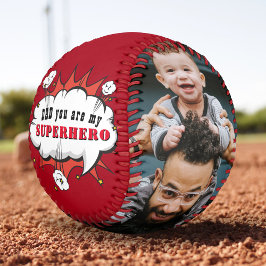 Pelota De Béisbol Papá superhéroe Personalizado padre día 2 Foto