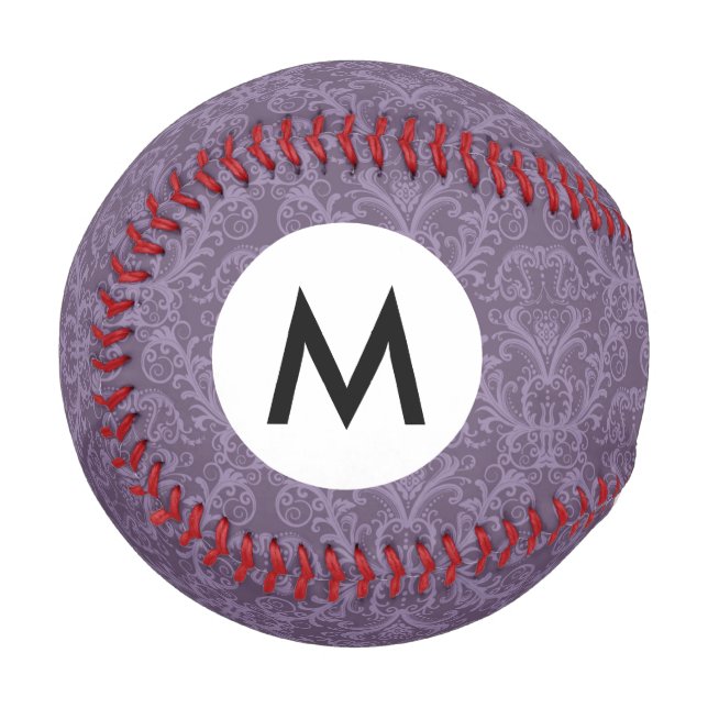 Pelota De Béisbol Papel de fondo morado de lujo (Anverso izquierdo)