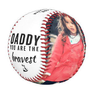 Pelota De Béisbol Papi eres el Día del Padre más Valiente 2 Foto
