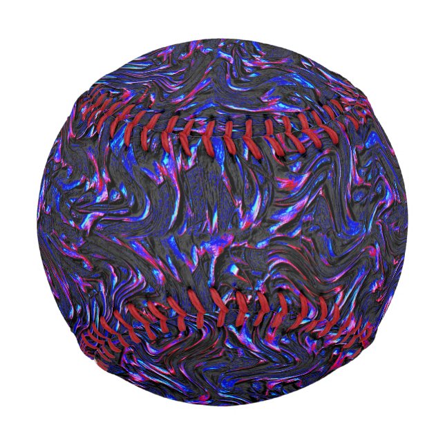 Pelota De Béisbol Parecen azules y rosados texturados en la pared (Anverso)