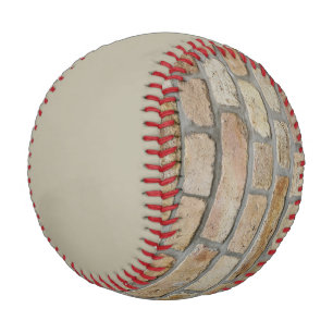 Pelota De Béisbol Pared de ladrillo marrón un diseño novedoso