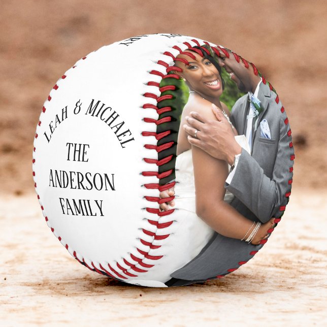 Pelota De Béisbol Pareja recién casada Matrimonio Boda Feliz anivers (Newlywed Couple Marriage Wedding Happy Anniversary Baseball)