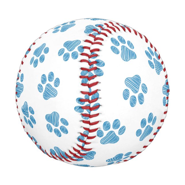 Pelota De Béisbol Pasta de perro, garras de perro, patas azules (Angular)
