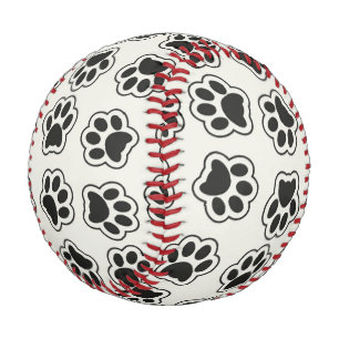 Pelota De Béisbol Patas negras, garras de perro, garras de gato, con