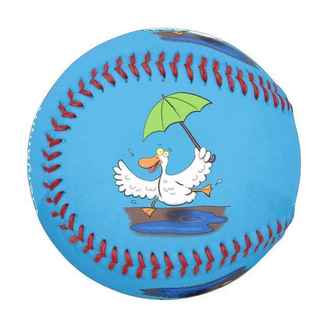 Pelota De Béisbol Pato gracioso con personalizado bailarín de paragu (Anverso izquierdo)