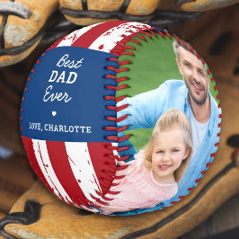 Pelota De Béisbol Patriotic DAD Personalizada Bandera Estadounidense