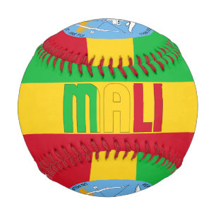 Pelota De Béisbol Patriotismo de la bandera de Malí y el escudo de a