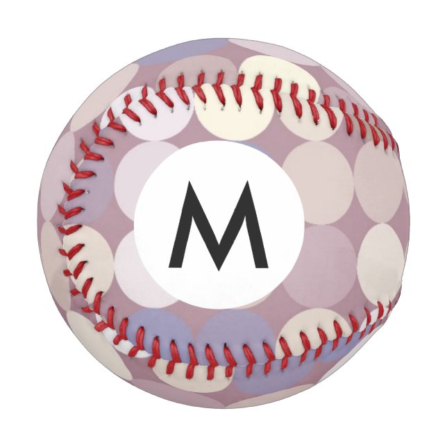 Pelota De Béisbol Patrón abstracto de círculos de tejido (Anverso izquierdo)