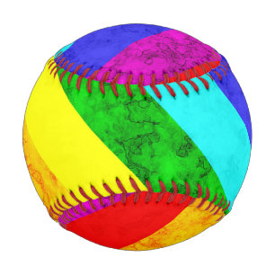 Pelota De Béisbol Patrón abstracto del arco iris