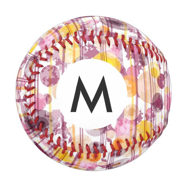 Pelota De Béisbol Patrón blanco rayado modesto (Anverso izquierdo)