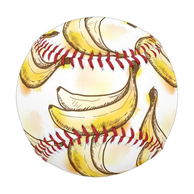 Pelota De Béisbol Patrón con banana (Reverso)