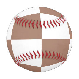 Pelota De Béisbol Patrón controlado en blanco y mousse de mocha