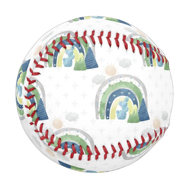 Pelota De Béisbol Patrón de arco iris acuático (Anverso izquierdo)
