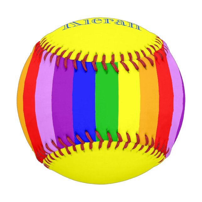 Pelota De Béisbol Patrón de arcoíris (Anverso)