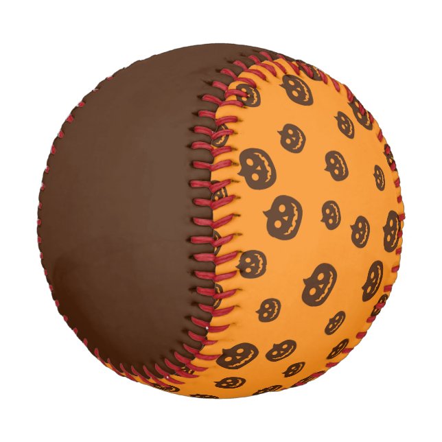 Pelota De Béisbol Patrón de calabaza de Halloween (Angular)