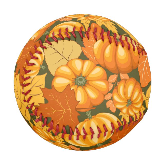 Pelota De Béisbol Patrón de calabazas de Halloween en temporada de o (Anverso izquierdo)