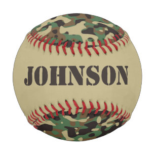 Pelota De Béisbol Patrón de camuflaje de nombre personalizado