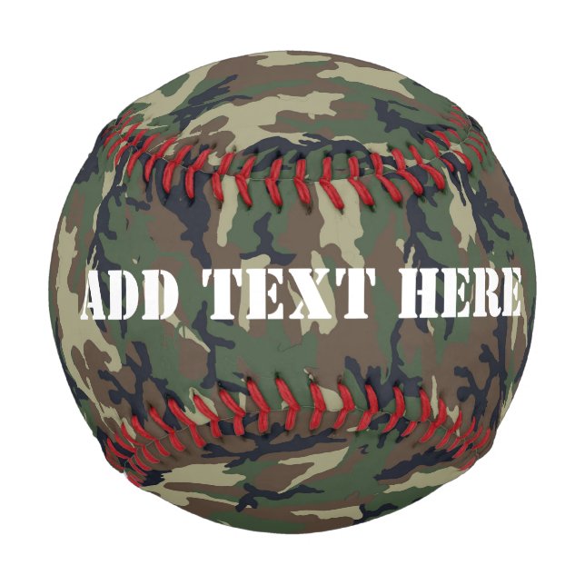 Pelota De Béisbol Patrón de camuflaje verde militar (Anverso)