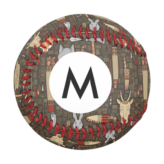 Pelota De Béisbol Patrón de caza étnica (Anverso izquierdo)