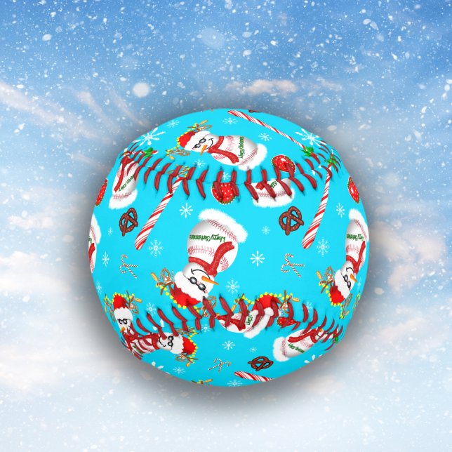 Pelota De Béisbol Patrón de celebración de los Navidades Snowman de  (Subido por el creador)