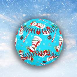 Pelota De Béisbol Patrón de celebración de Navidad del muñeco de nie