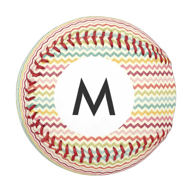 Pelota De Béisbol Patrón de cheurón monográfico 4 (Anverso izquierdo)