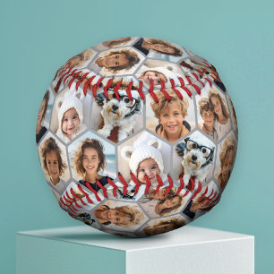 Pelota De Béisbol Patrón de Collage de fotos de abeja - BE PACIENTE