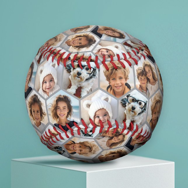Pelota De Béisbol Patrón de Collage de fotos de abeja - BE PACIENTE (Custom Photo Baseball)